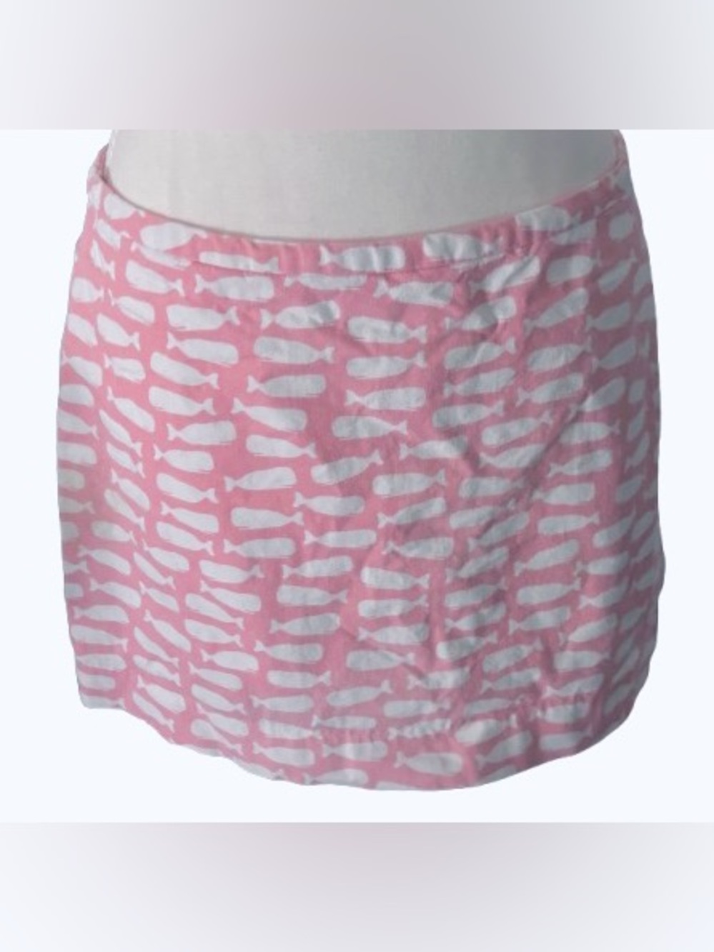 Pink Whales Cotton Vineyard Vines Size 4 Mini Skirt Small Beach Resort Ocean